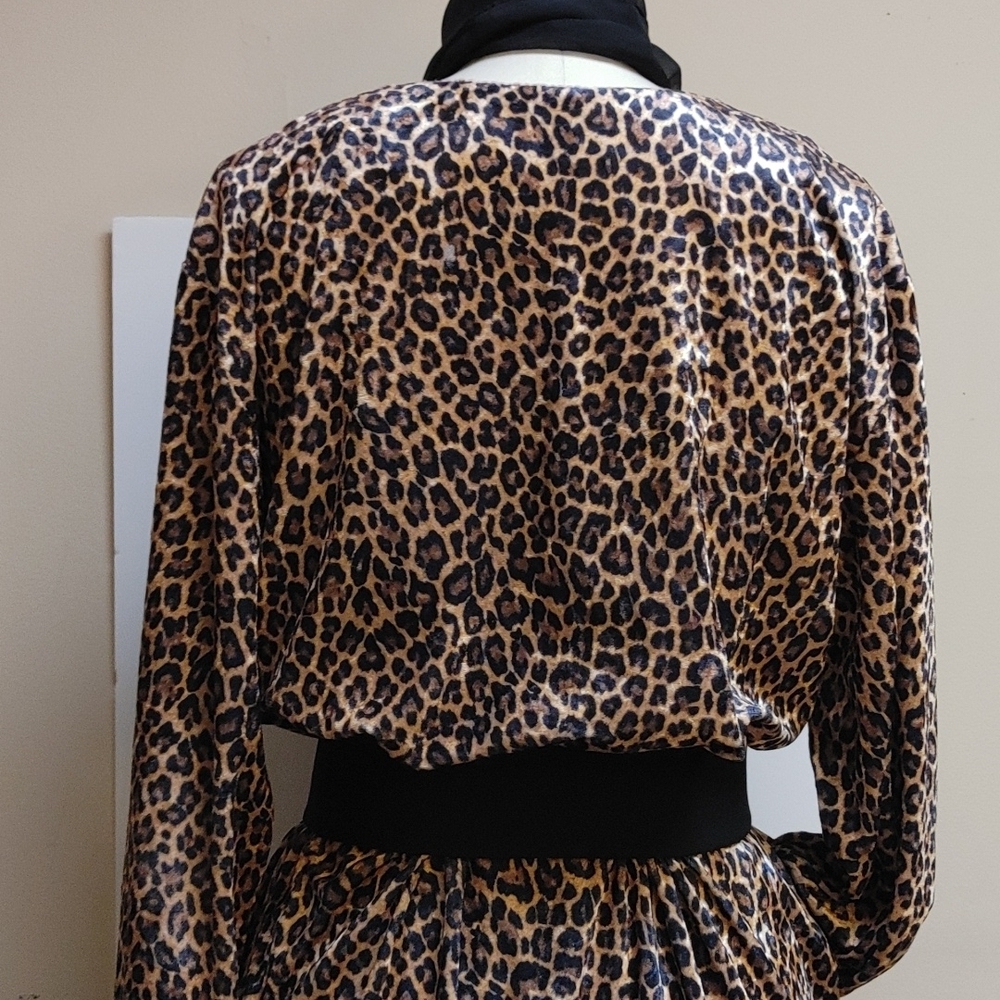 VTG Ruth Norman New York Velour Animal Print Caftan M/L - Picture 10 of 17